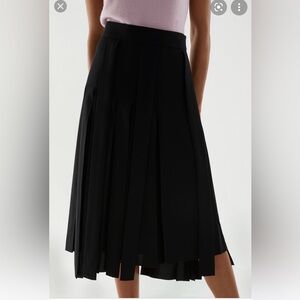 cos pleated assyetric skirt
